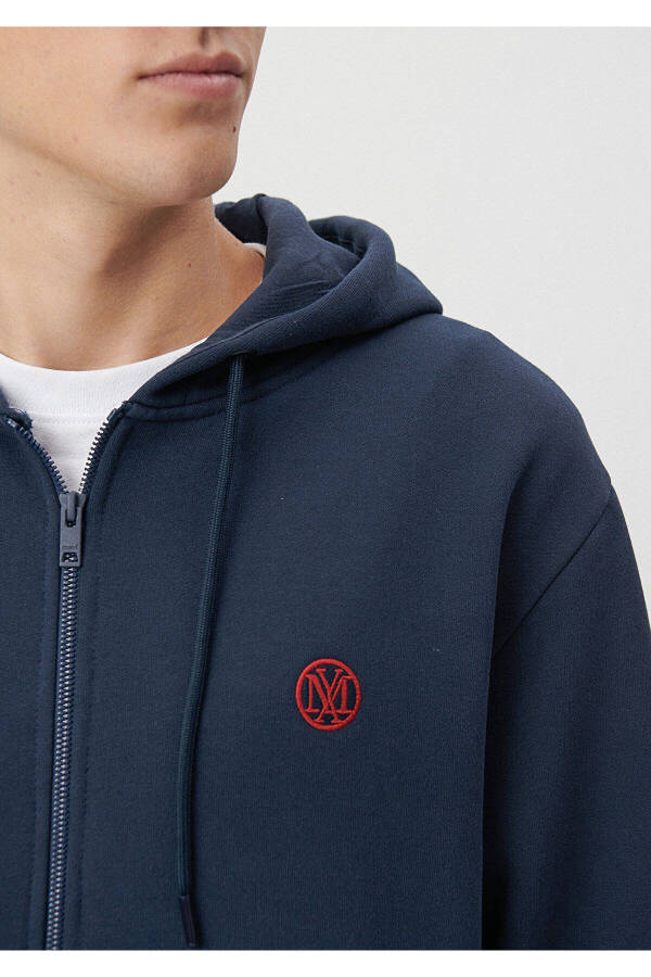 Logo Hoodie Zip Navy Sweatshirt 066979-70490 - 10