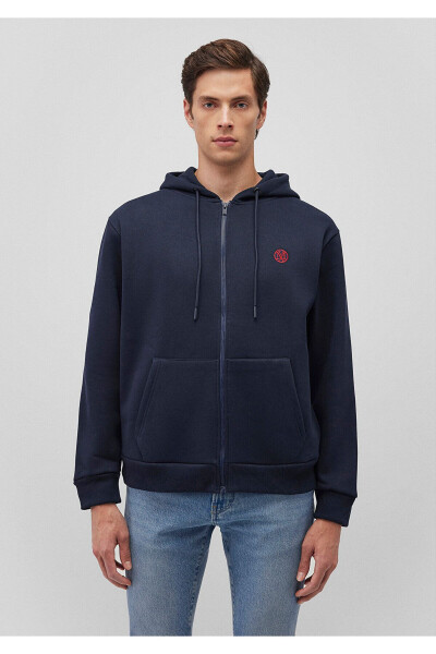 Logo Hoodie Zip Navy Sweatshirt 066979-70490 - 2