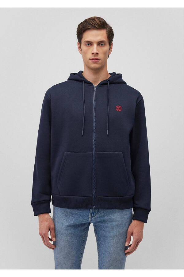 Logo Hoodie Zip Navy Sweatshirt 066979-70490 - 2