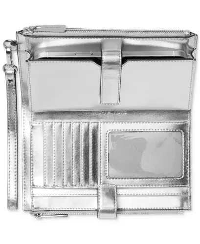 Logo Jet Set Double-Zip Wristlet-Optic White/allum - MICHAEL KORS (1)