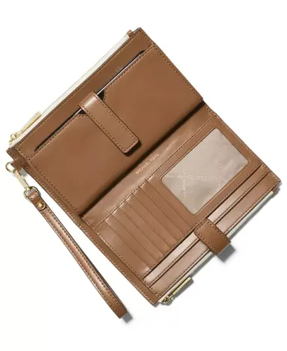 Logo Jet Set Double-Zip Wristlet-Vanilla - 2