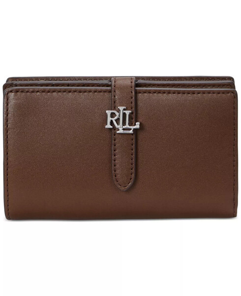 Logo Leather Wallet Dark Mahogany - 1