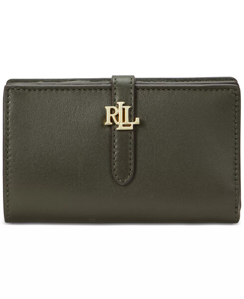 Logo Leather Wallet Dark Olive - 1