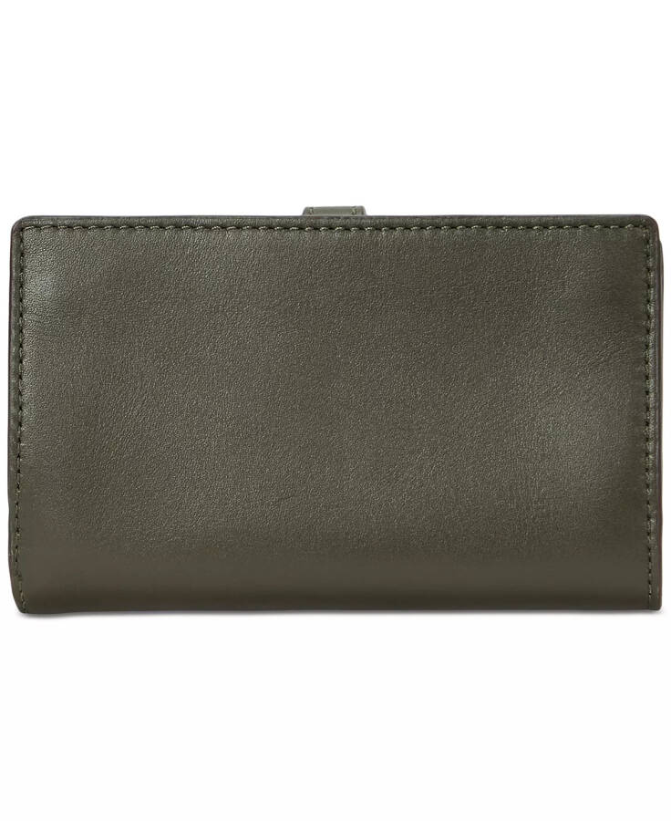 Logo Leather Wallet Dark Olive - 2