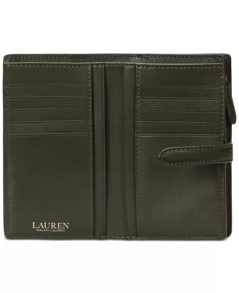 Logo Leather Wallet Dark Olive - 3