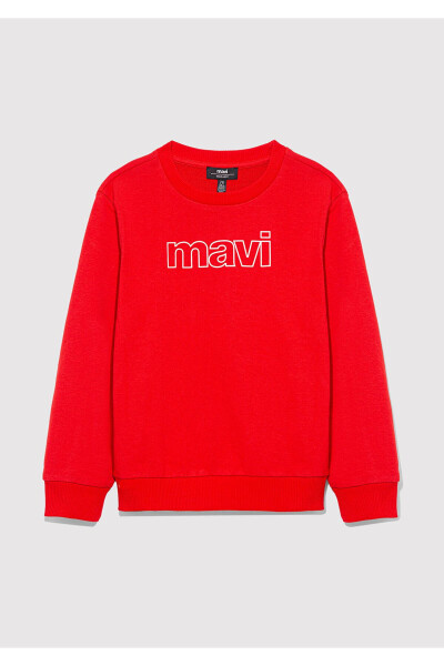 Logo Print Red Sweatshirt 6s10042-70477 - 2