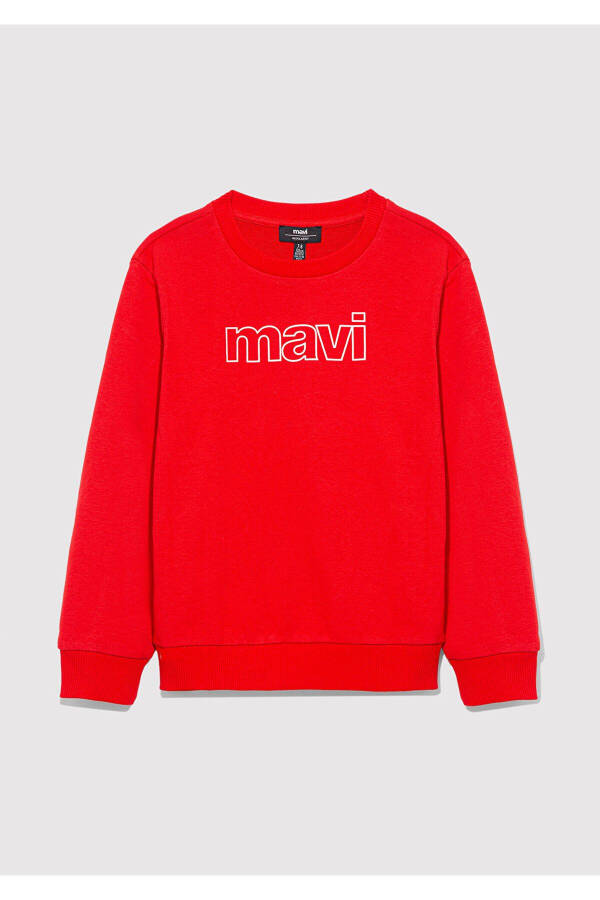 Logo Print Red Sweatshirt 6s10042-70477 - 2