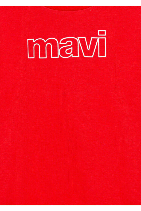 Logo Print Red Sweatshirt 6s10042-70477 - 4