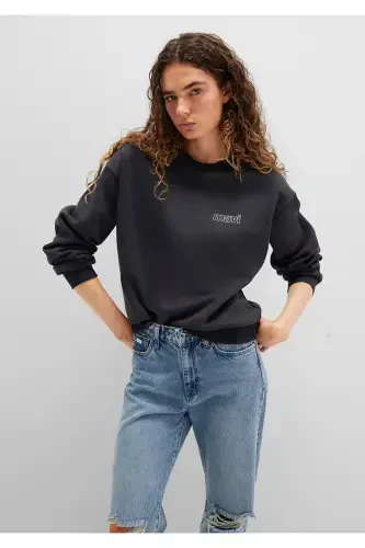 Logo Printed Anthracite Sweatshirt 1611656-82185 - MAVI (1)