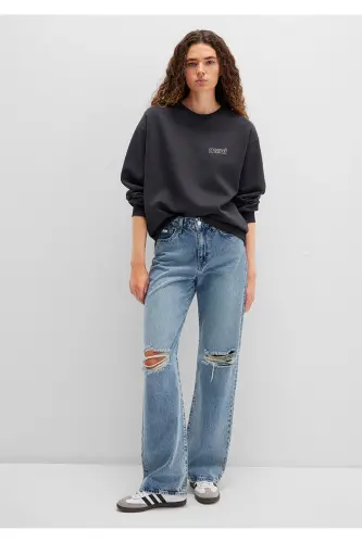 Logo Printed Anthracite Sweatshirt 1611656-82185 - MAVI (1)