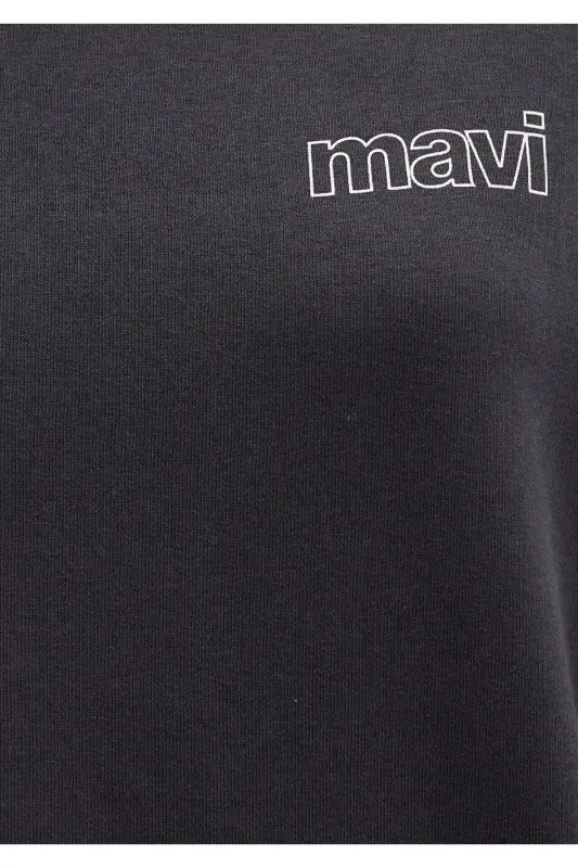 Logo Printed Anthracite Sweatshirt 1611656-82185 - 8