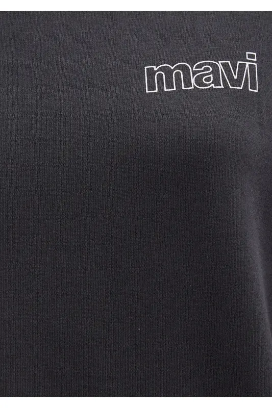Logo Printed Anthracite Sweatshirt 1611656-82185 - 8