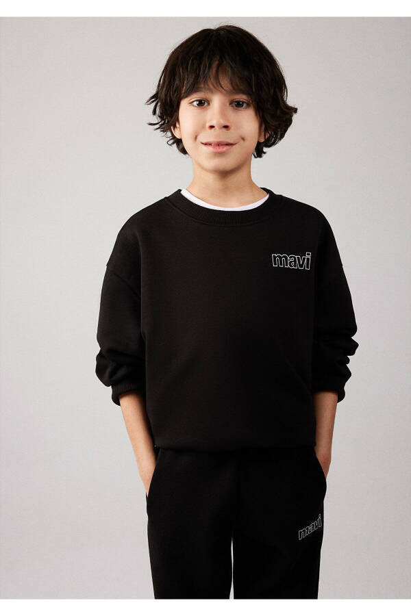 Logo Printed Black Sweatshirt 6s10034-900 - 1