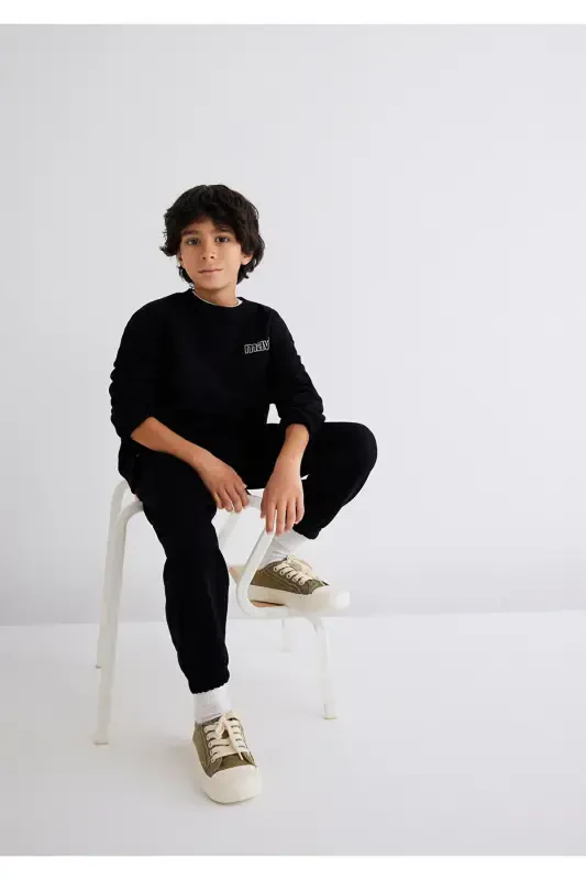 Logo Printed Black Sweatshirt 6s10034-900 - 1