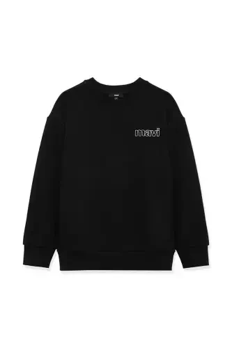 Logo Printed Black Sweatshirt 6s10034-900 - MAVI (1)