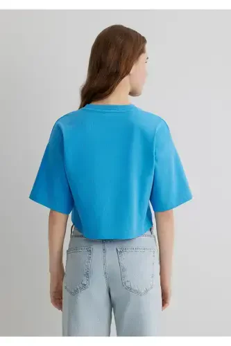 Logo Printed Crop T-Shirt Crop / Short Cut 1613070 - 2