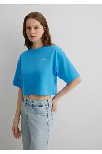 Logo Printed Crop T-Shirt Crop / Short Cut 1613070 - 6