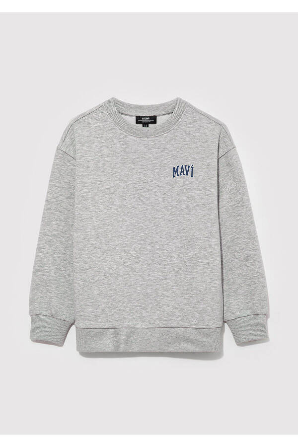 Logo Printed Grey Sweatshirt 6s10055-88468 - 3