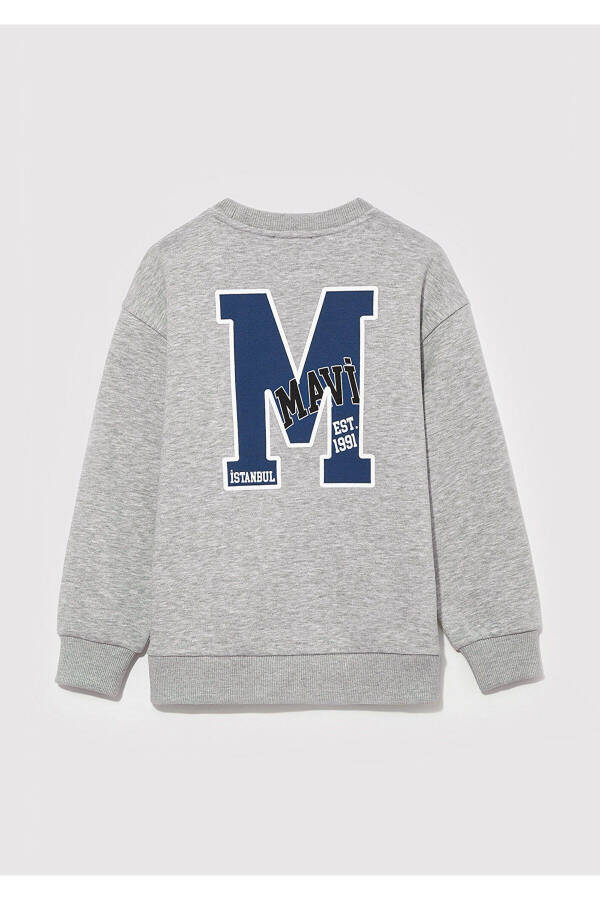 Logo Printed Grey Sweatshirt 6s10055-88468 - 4