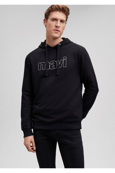 Logo Printed Hooded Black Sweatshirt 065606-900 - 16