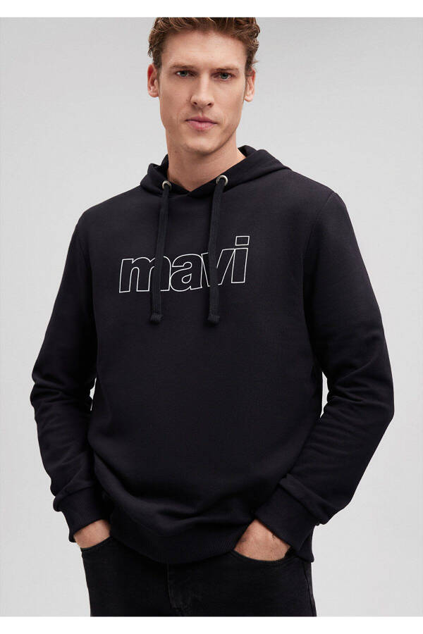 Logo Printed Hooded Black Sweatshirt 065606-900 - 17