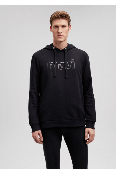 Logo Printed Hooded Black Sweatshirt 065606-900 - 18