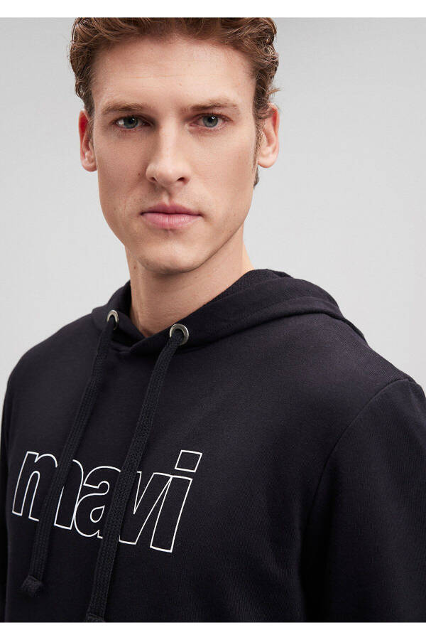 Logo Printed Hooded Black Sweatshirt 065606-900 - 20