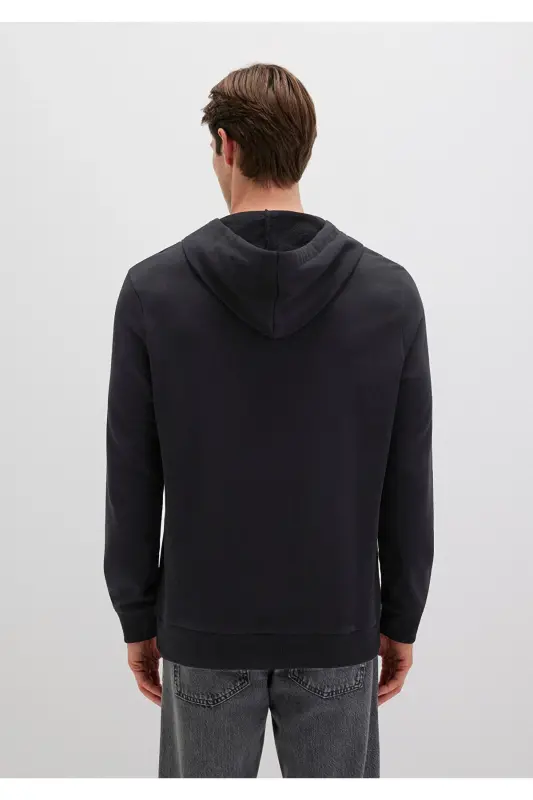 Logo Printed Hooded Black Sweatshirt 065606-900 - 4