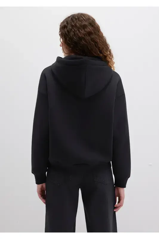 Logo Printed Hooded Black Sweatshirt 168334-900 - 5