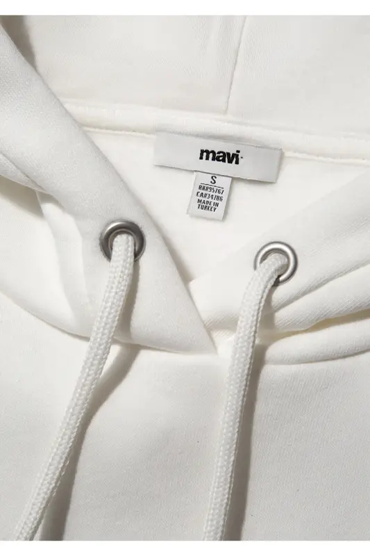 Logo Printed Hooded Ecru Sweatshirt 168334-81964 - 8