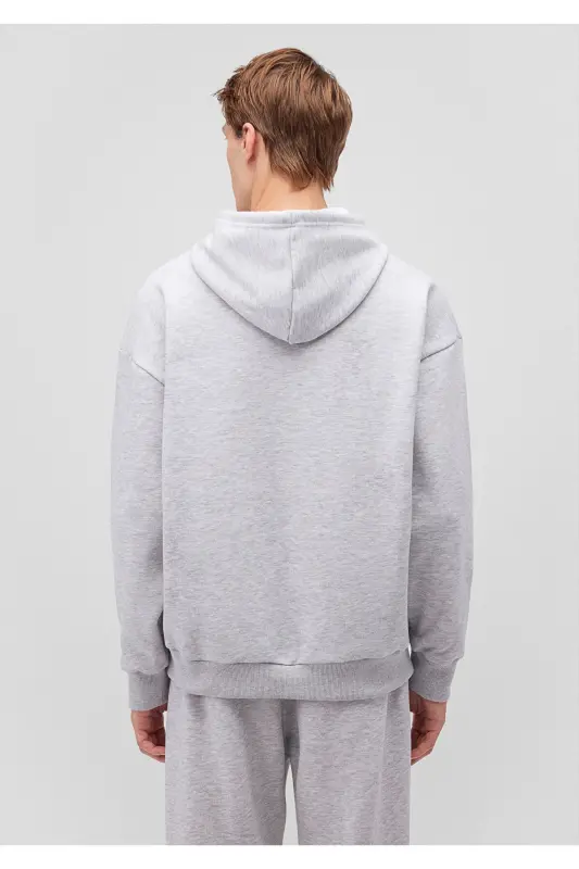 Logo Printed Hooded Gray Sweatshirt 067149-85438-Gray - 2