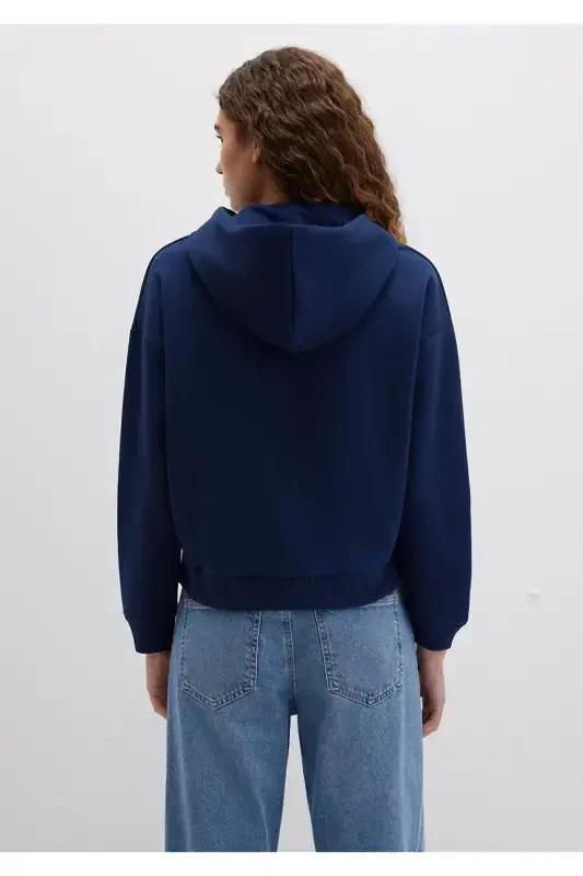 Logo Printed Hooded Navy Sweatshirt 168334-70488 - 6