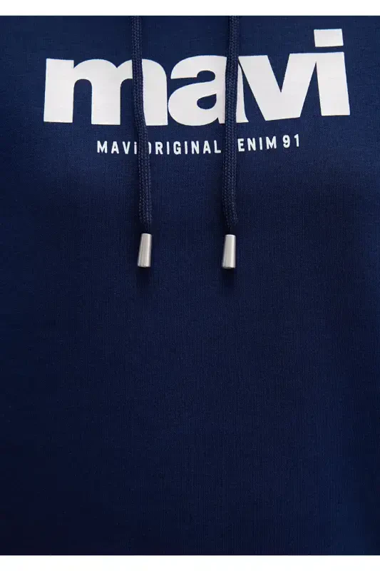 Logo Printed Hooded Navy Sweatshirt 168334-70488 - 8