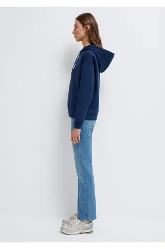 Logo Printed Hooded Navy Sweatshirt 168334-70488 - 4