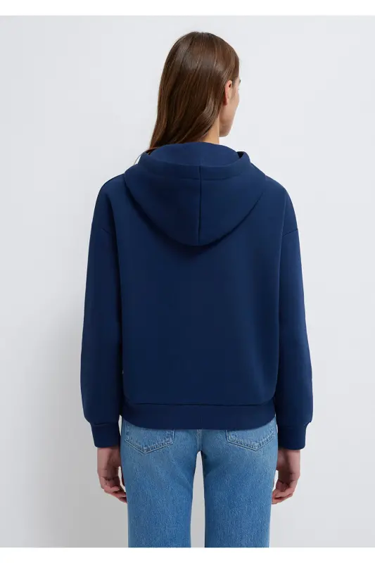 Logo Printed Hooded Navy Sweatshirt 168334-70488 - 5