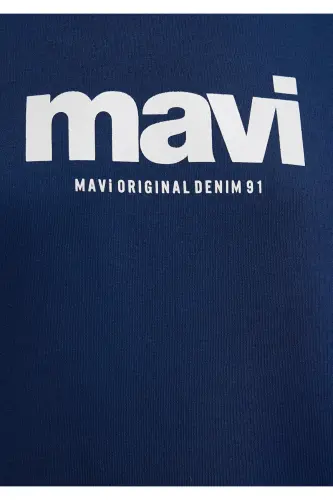 Logo Printed Hooded Navy Sweatshirt 168334-70488 - 8