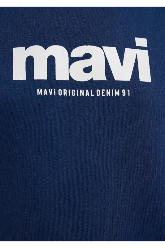 Logo Printed Hooded Navy Sweatshirt 168334-70488 - 8