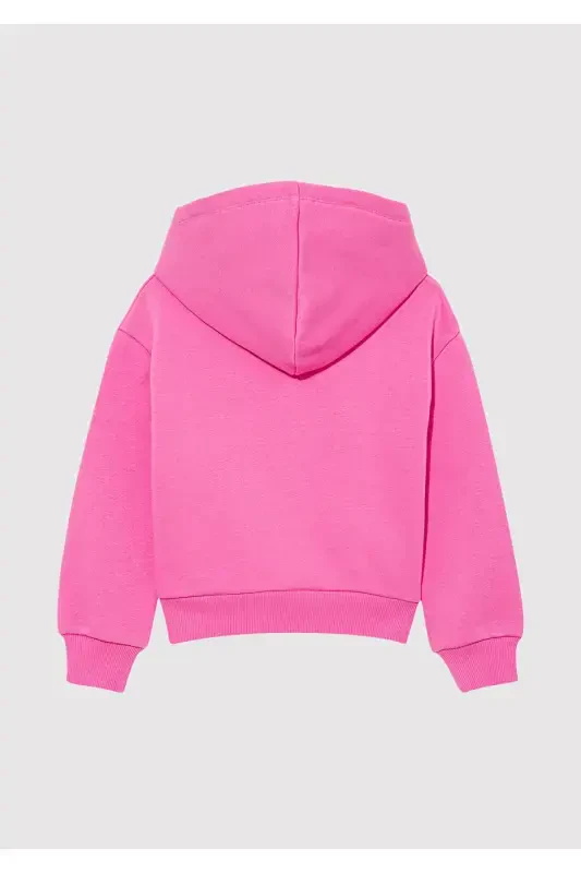 Logo Printed Hooded Pink Sweatshirt - 3