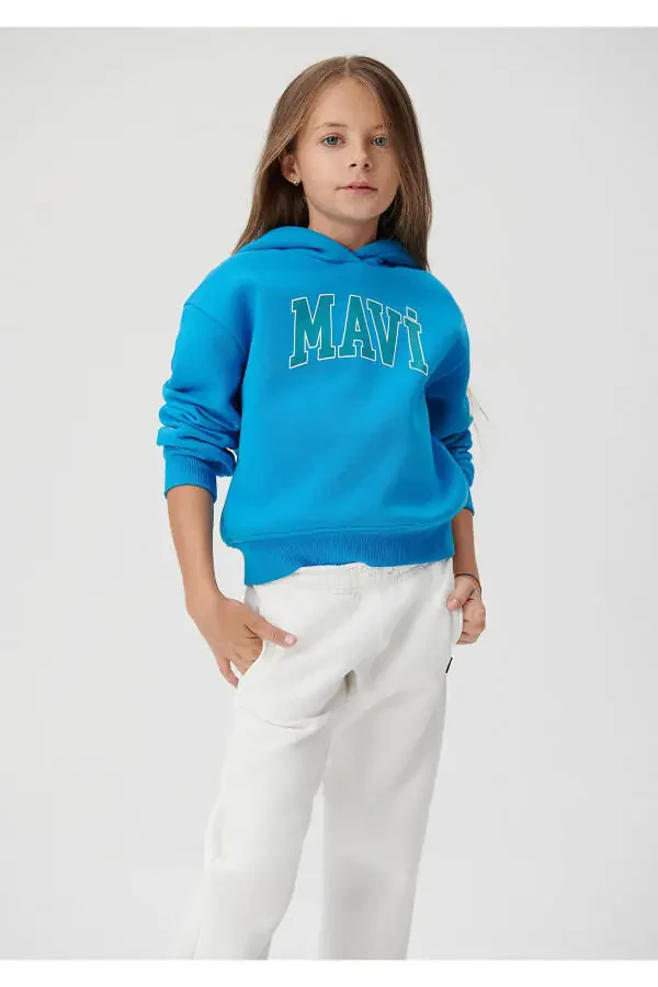 Logo Printed Hooded Sweatshirt 7610035-70880-Ma - 1