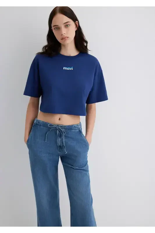 Logo Printed Navy Blue T-Shirt Standard 1613561-7072 - 2