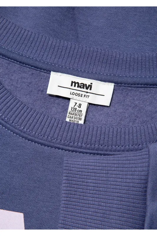 Logo Printed Purple Sweatshirt 7s10050-70661 - 4