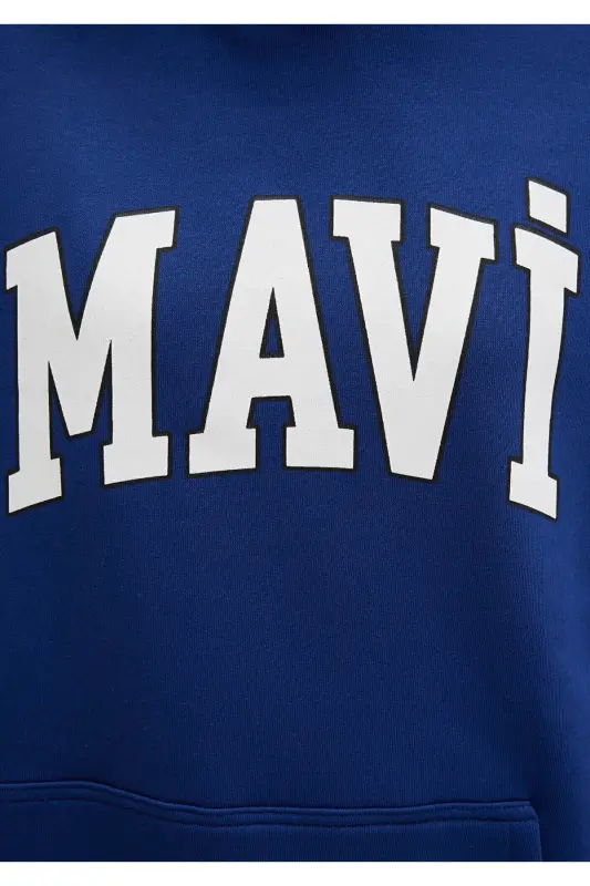 Logo Printed Sweatshirt Oversize/Relaxed Fit 1600361-70722 - Blue-70722 - 7