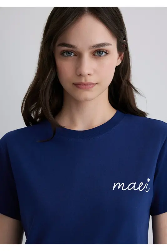 Logo Printed T-Shirt Semi Slim Fit - 6