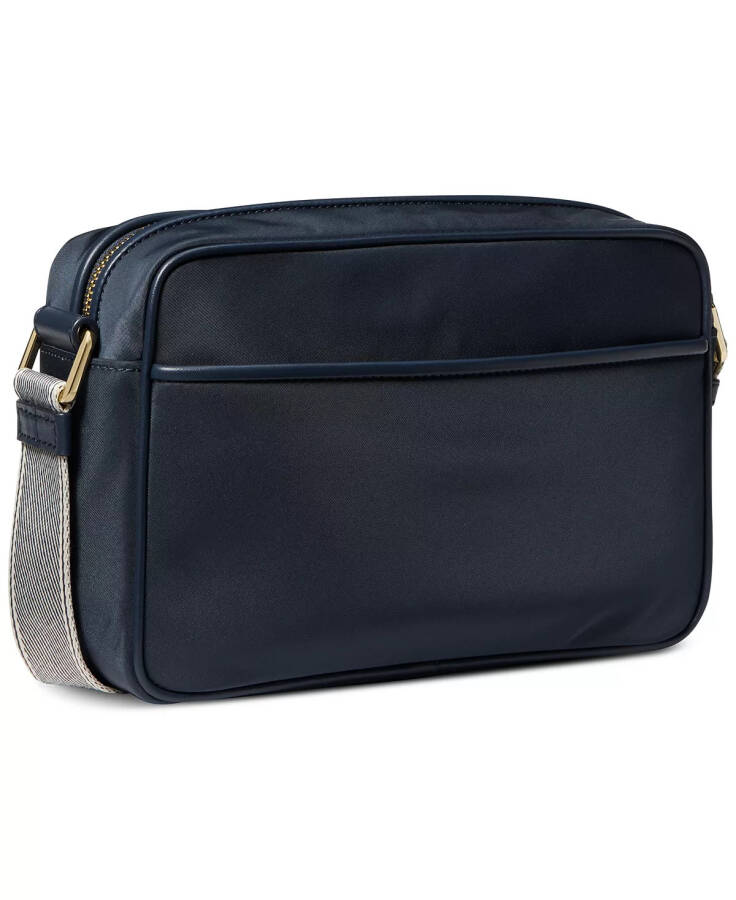 Logo Small Nylon Crossbody with Webbing Strap Navy - 3