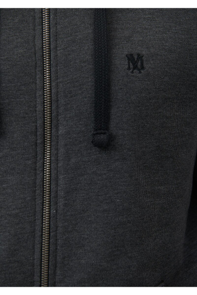 Logo Zip Hoodie Grey Sweatshirt 065582-29758 - 23