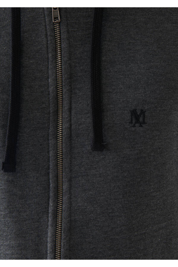 Logo Zip Hoodie Grey Sweatshirt 065582-29758 - 24