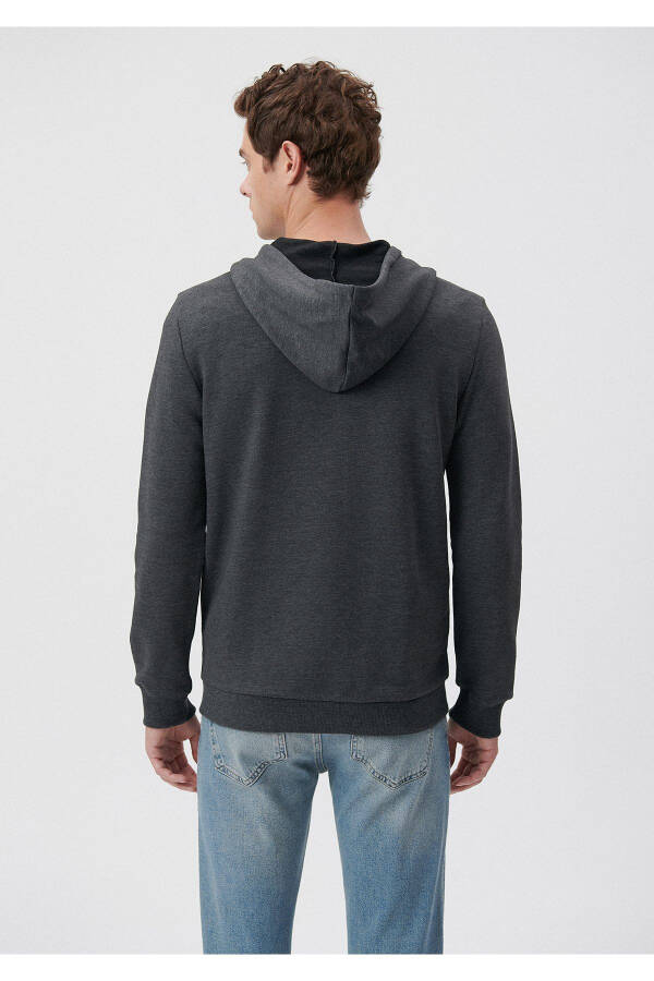 Logo Zip Hoodie Grey Sweatshirt 065582-29758 - 3