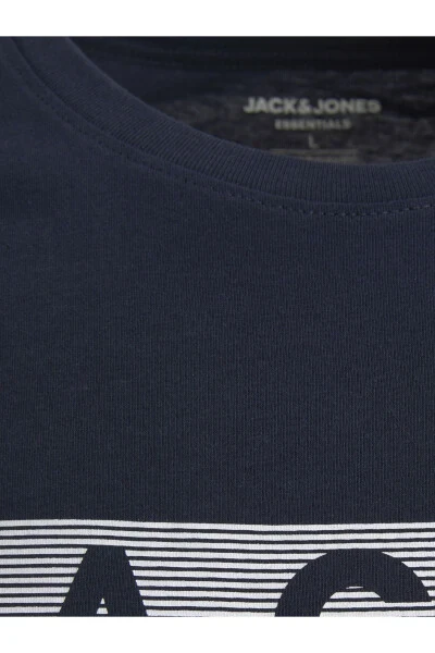 Logolu Bisiklet Yaka Tisört- Büyük Beden-Navy Blazer - 2