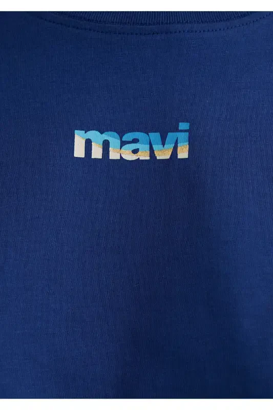 Логотипная темно-синяя футболка стандартная 1613561-7072 - 7