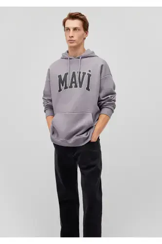 Логотипная толстовка с капюшоном серого цвета 067149-83747 - MAVI (1)